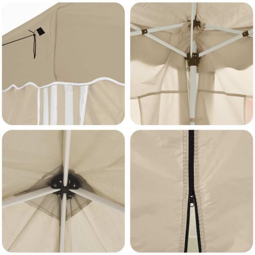 Поп-ъп парти палатка Крем 288 x 288 x 245 см Оксфордска тъкан