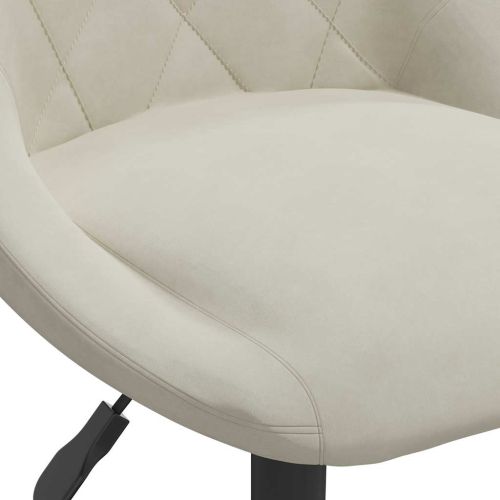 Трапезен стол, кремав, кадифе