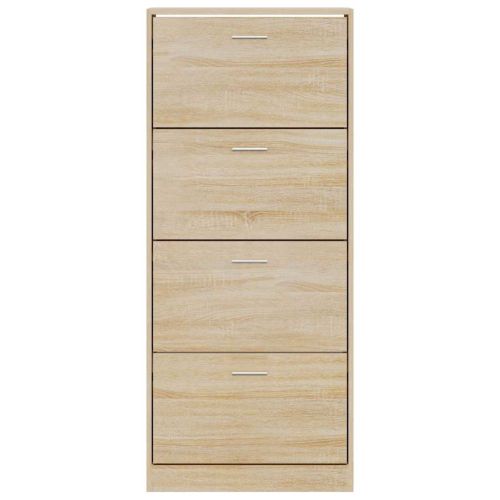 Шкаф за обувки, дъб сонома, 63x24x147 см, инженерно дърво