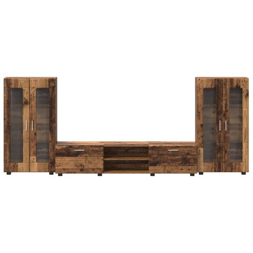 Комплект ТВ шкаф FLORIN 3 pcs Старо дърво Инженерно дърво