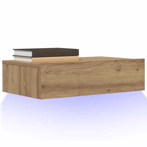 ТВ шкаф с LED светлини Artisan дъб 60x35x15,5 cm
