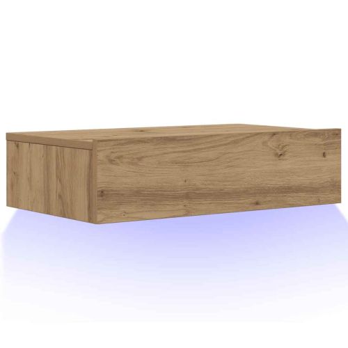 ТВ шкаф с LED светлини Artisan дъб 60x35x15,5 cm