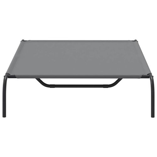 Повдигнато легло за кучета сиво 130x80x20 cm Оксфорд плат