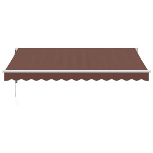 Автоматично прибираща се тента, кафяв, 350x250 см
