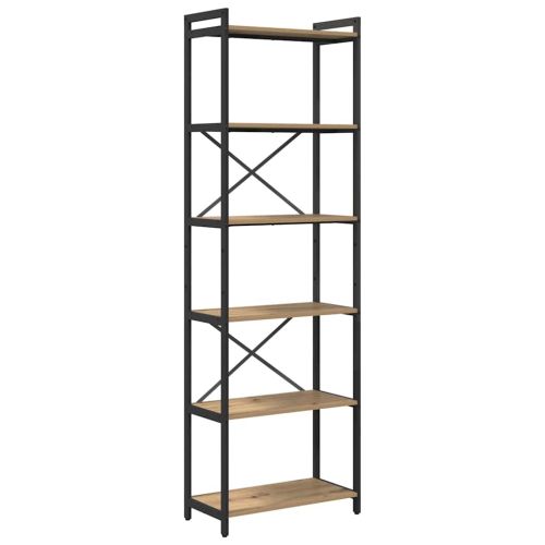 Рафт за книги Дъб 60 x 30 x 189,5 см Инженерно дърво