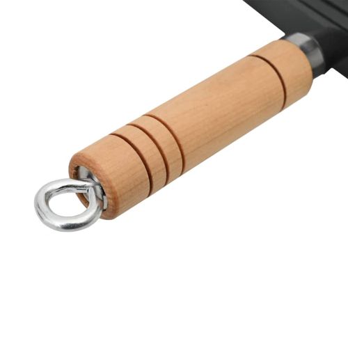 Чугунен грил тиган с дървена дръжка, 20x20 см