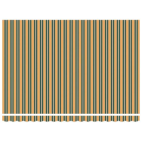 Електрически разтегателен навес Зелен и жълт 450 × 350 cm