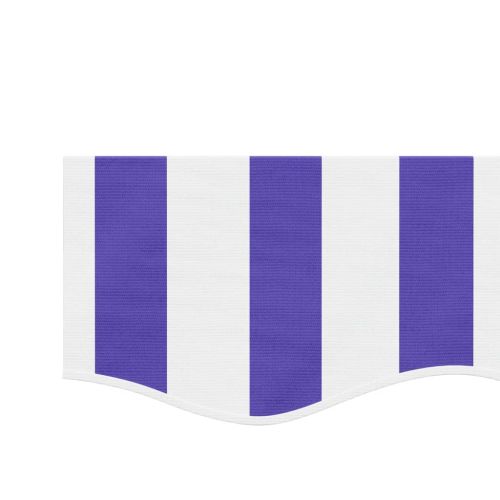 Резервно платнище за волан за тенти, синьо-бели ленти, 5 м