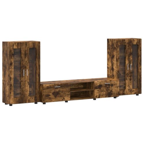 Комплект ТВ шкаф с рафт FLORIN 3 pcs Димян дъб Инженерно дърво