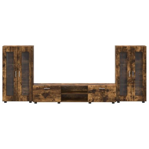 Комплект ТВ шкаф с рафт FLORIN 3 pcs Димян дъб Инженерно дърво