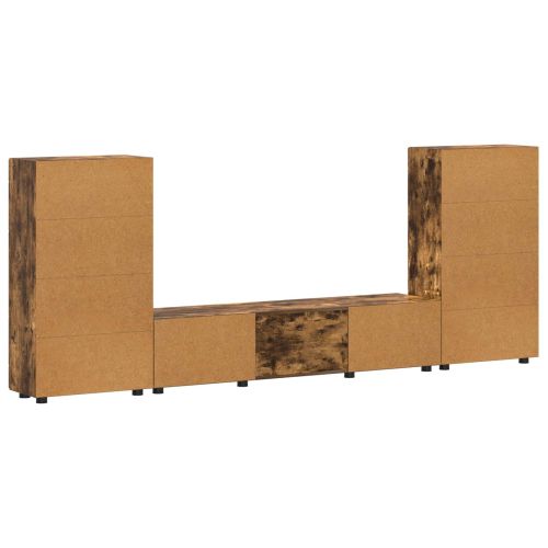 Комплект ТВ шкаф с рафт FLORIN 3 pcs Димян дъб Инженерно дърво