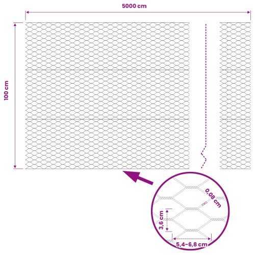 Шестоъгълна ограда Зелен 1 x 50 m ПВЦ