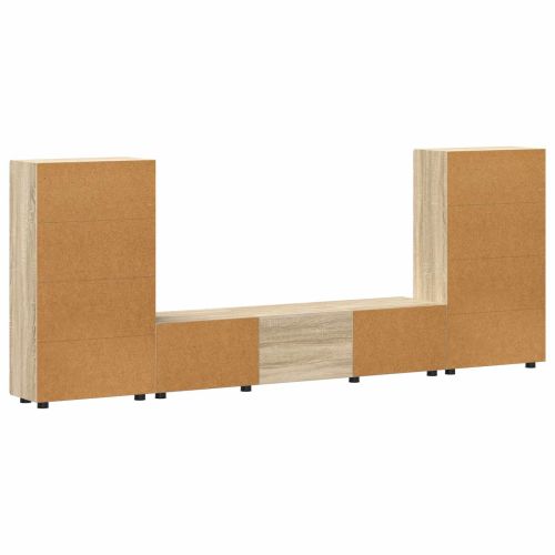 Комплект ТВ шкаф с рафт FLORIN 3 pcs Сонома дъб Инженерно дърво