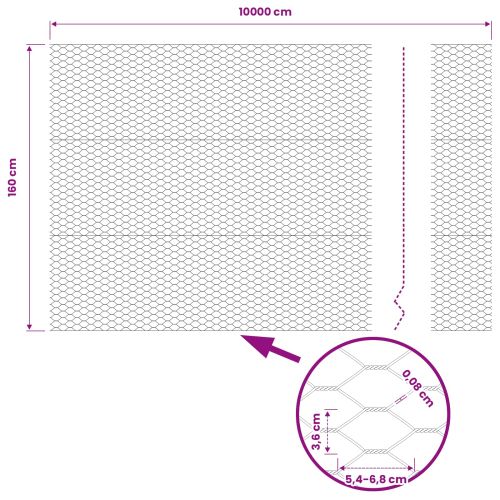 Шестоъгълна ограда Зелен 1,6 x 100 m ПВЦ