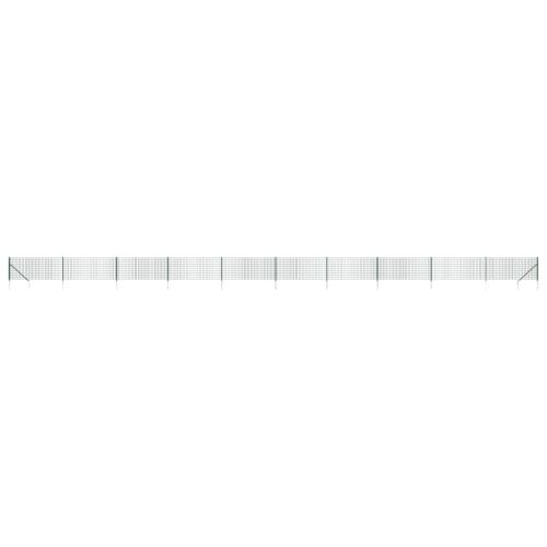 Плетена оградна мрежа с шипове, зелена, 1,1x25 м