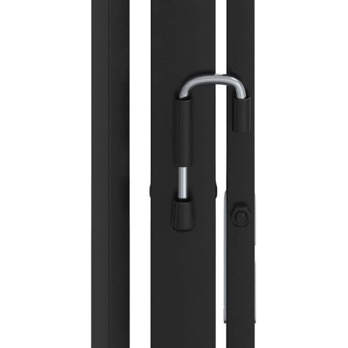 стоманен параван за камина, черен