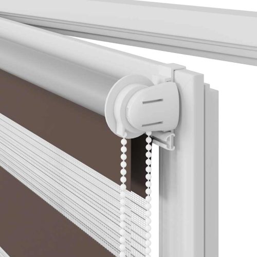 Зебра щора 70,9x120 см Ширина на плата 66,7 см цвят кафе