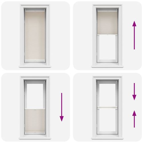 Плисирана щора 40 х 125 см, цвят крем