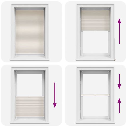 Плисирана щора 70 х 150 см, цвят крем