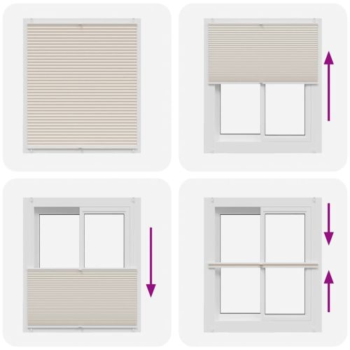 Плисирана щора 110 х 125 см, цвят крем