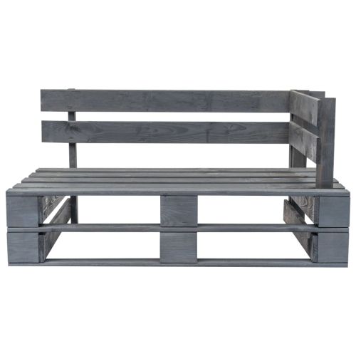 Градински палетен диван с пясъчни възглавници, борово дърво