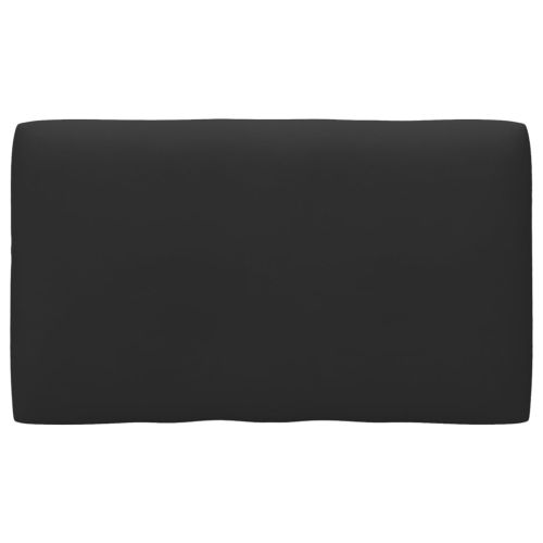 2-местен палетен диван с възглавници бор с черна импрегнация