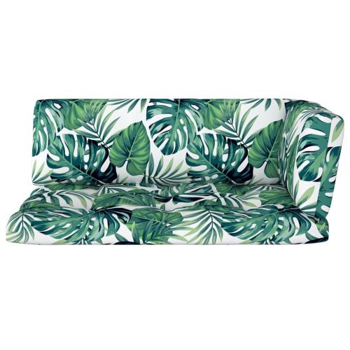 2-местен палетен диван с възглавници бор с черна импрегнация