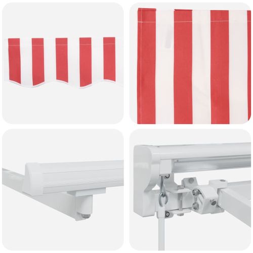 Рамка за сенник Червено и бяло 250 x 200 cm