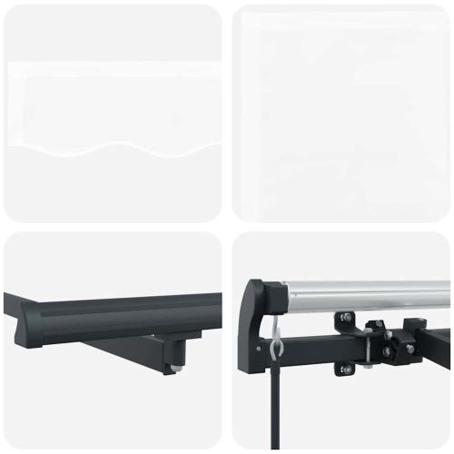 Сгъваем навес Бяло 300 x 200 cm текстил