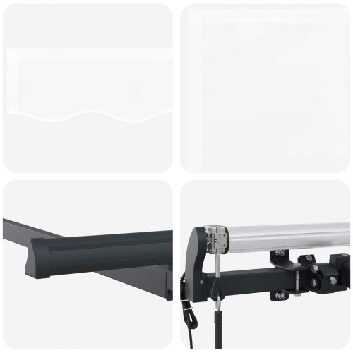 Сгъваем навес Бяло 300 x 200 cm текстил