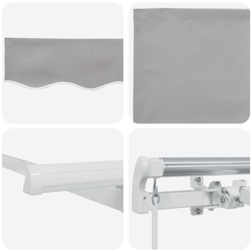 Сгъваем навес Светлосиво 300 x 200 cm текстил