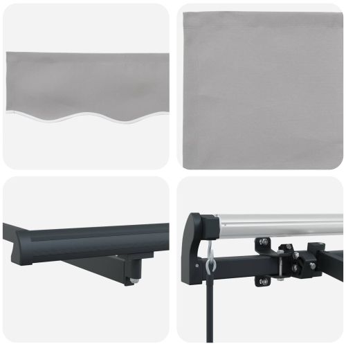 Сгъваем навес Светлосиво 300 x 200 cm текстил