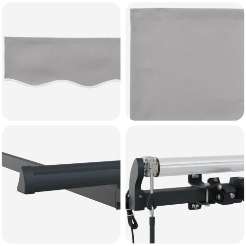 Сгъваем навес Светлосиво 300 x 200 cm текстил