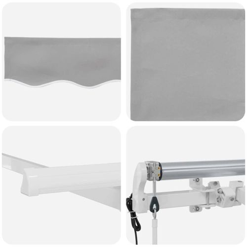 Сгъваем навес Светлосиво 350 x 200 cm текстил