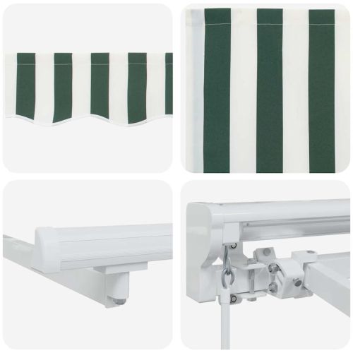 Рамка за сенник Зелен и бял 350 x 200 cm