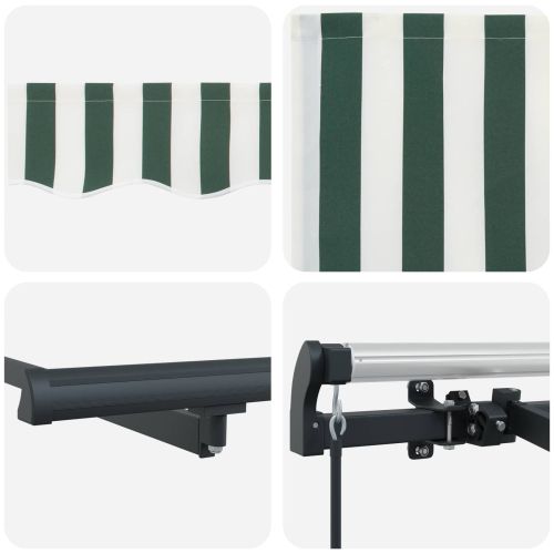 Сгъваем навес Зелен 350 x 200 cm текстил