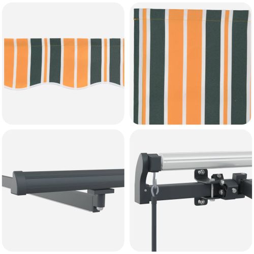 Сгъваем навес Зелен и жълт 300 x 250 cm текстил