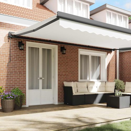 Сенник Бяло 500 x 300 x 165 см Полиестер и алуминий