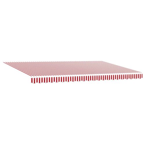 Сгъваем навес Червено и бяло 500 × 350 cm Текстил и стомана