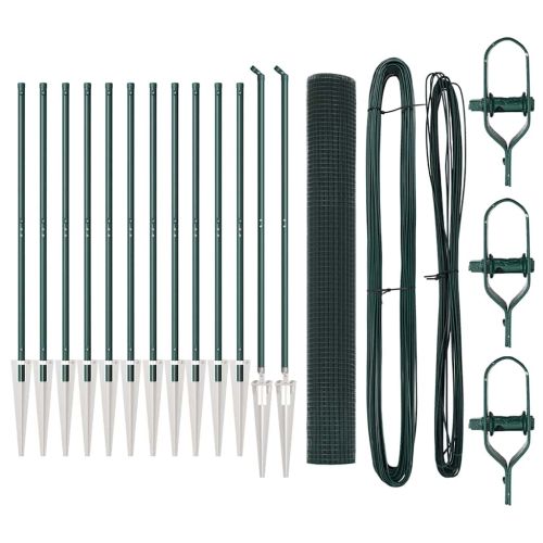 Стълб за ограда. Зелен 25 x 1,4 м (25 x 25 мм решетка)