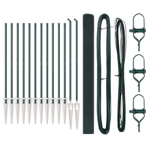 Стълб за ограда. Зелен 25 x 1,6 м (25 x 25 мм мрежа)