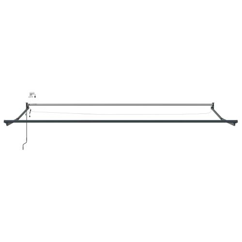 Електрически разтегателен навес Червено и бяло 5 x 3 m