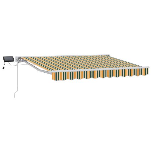 Ръчна рамка за сенник с LEDs Зелено, Жълто, Бяло 3,5 x 2 m