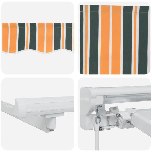 Ръчна рамка за сенник с LEDs Зелено, Жълто, Бяло 3,5 x 2 m