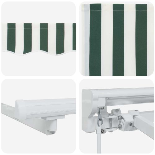 Ръчна рамка за сенник с LEDs Зелен и бял 4 x 2 m