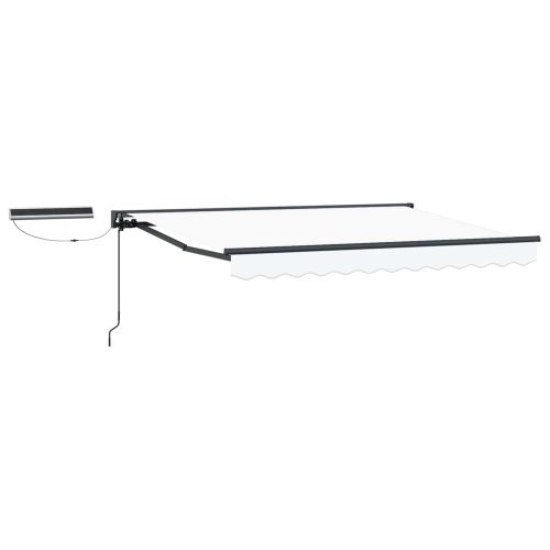 Електрически разтегателен навес Бял 3 x 2 m