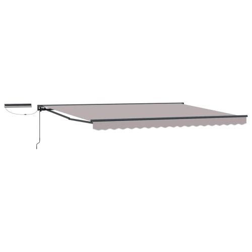Електрически разтегателен навес Светлосиво и антрацит 4 x 2 m