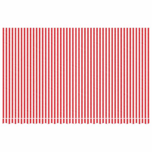 Резервно платнище за тенти, червено-бели ленти, 5x3 м