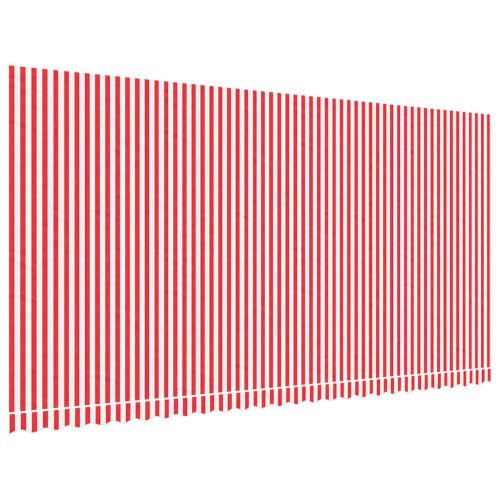 Резервно платнище за тенти, червено-бели ленти, 6x3 м