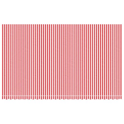 Резервно платнище за тенти, червено-бели ленти, 6x3,5 м